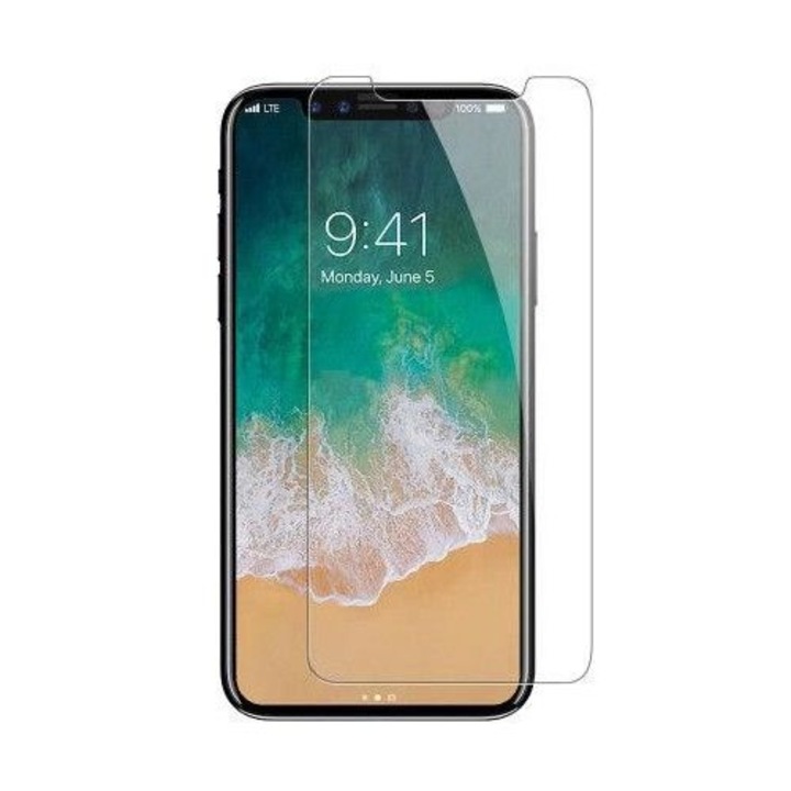 Протектор MyStyle, за Apple iPhone X Case Friendly, съвместим с всеки калъф, Diamond Clear, стъкло