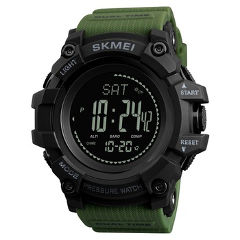 Ceas barbatesc, Skmei, Shock Resistant, pedometru, busola, distanta parcursa, termometru, calorii, alarma, cronometru, army verde Ceas barbatesc, Skmei, Shock Resistant, pedometru, busola, distanta parcursa, termometru, calorii, alarma, cronometru, army verde
