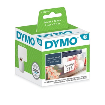 Etichete termice, DYMO 99015 LabelWriter, multifunctionale, permanente, 54mmx70mm, hartie alba, 1 rola/cutie, 320 etichete/rola, S0722440, DY99015 Etichete termice, DYMO 99015 LabelWriter, multifunctionale, permanente, 54mmx70mm, hartie alba, 1 rola/cutie, 320 etichete/rola, S0722440, DY99015