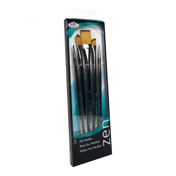 Set 5 pensule fir sintetic cu coada lunga seria Zen™ RZEN-SET431