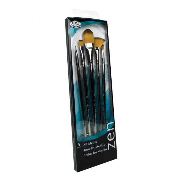 Set 5 pensule fir sintetic cu coada lunga seria Zen™ RZEN-SET432