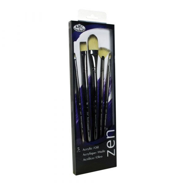 Set 5 pensule fir sintetic cu coada lunga seria Zen™ RZEN-SET531