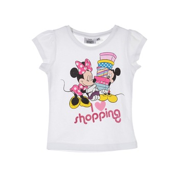 Tricou fete Disney Minnie I Love Shopping, alb, 7-8 ani, 122-128 cm Tricou fete Disney Minnie I Love Shopping, alb, 7-8 ani, 122-128 cm