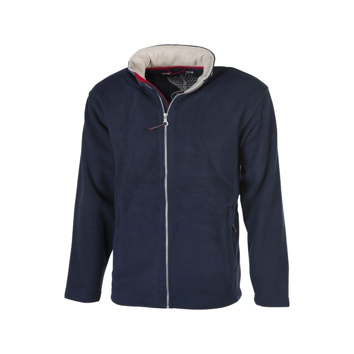 Jacheta unisex polar cu sistem termoizolant, Wayne, Bej deschis/Bleumarin