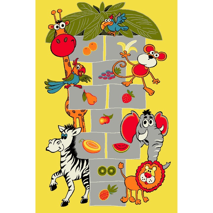 Covor Pentru Copii, Kolibri Sotron 11120, Galben, 80x150 cm, 2300 gr/mp