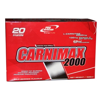Arderea grasimilor Carnimax 2000, Pro Nutrition, 20 fiole, aroma fructe de padure Arderea grasimilor Carnimax 2000, Pro Nutrition, 20 fiole, aroma fructe de padure