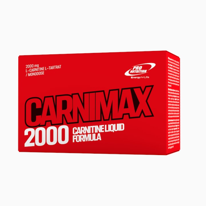 Carnitina lichida 2000 mg, Pro Nutrition, Carnimax 2000, 20 monodoze x 25 ml, aroma fructe de padure