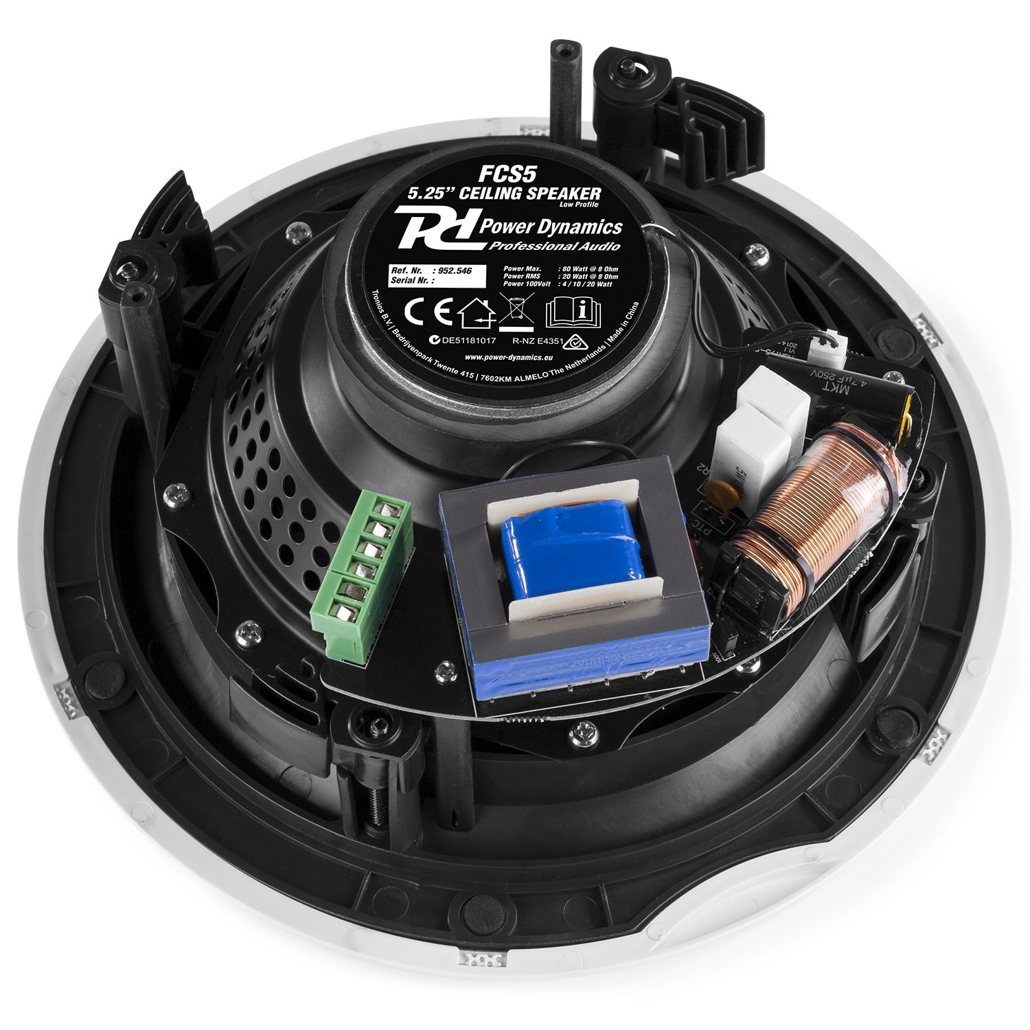 Difuzor tavan, 100V/8ohmi, 20W, 5.25", Power Dynamics FCS5