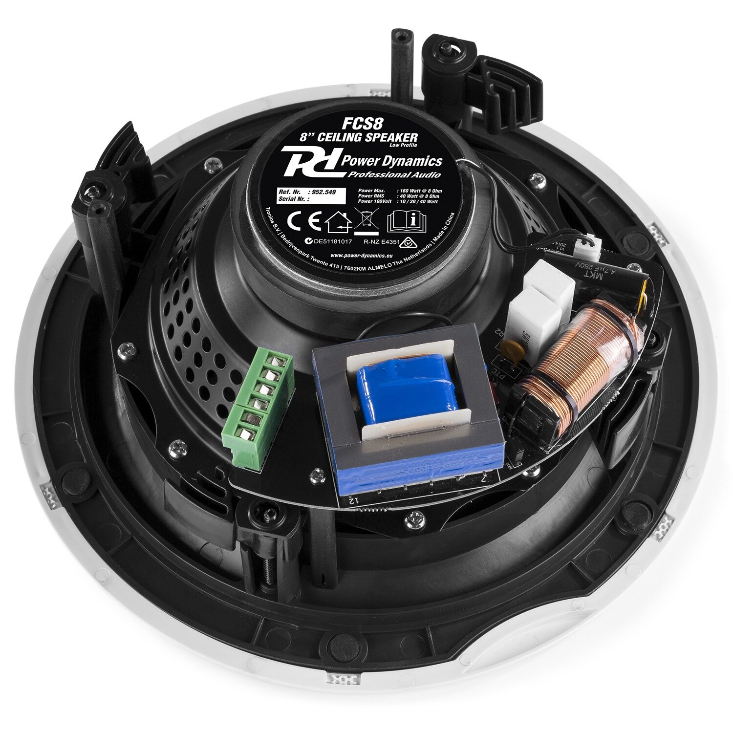 Difuzor tavan 100V/8ohmi, 40W, 8", Power Dynamics FCS8