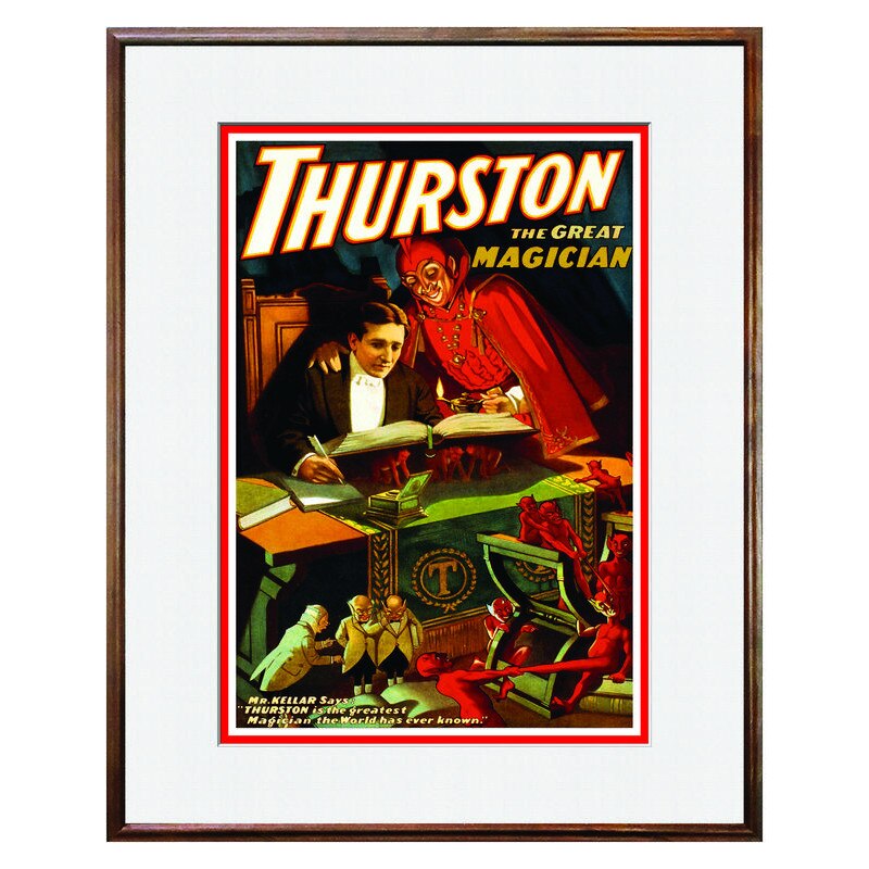 Tablou Decorativ - Club, Restaurant, Bar, Hotel, Cafenea - Vintage Magician Poster - BRC-108, 40 x 50 cm