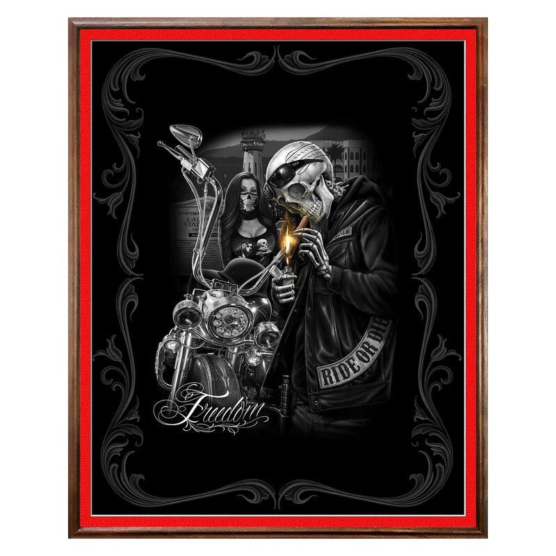 Tablou Decorativ - Club, Restaurant, Bar, Hotel, Cafenea - Ride or Die - BRC-132, 40 x 50 cm