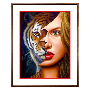 Tablou Decorativ - Club, Restaurant, Bar, Hotel, Cafenea - Fantasy Tiger - BRC-249, 40 x 50 cm Tablou Decorativ - Club, Restaurant, Bar, Hotel, Cafenea - Fantasy Tiger - BRC-249, 40 x 50 cm