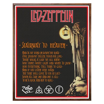 Tablou Decorativ - Club, Restaurant, Bar, Hotel, Cafenea - Led Zeppelin - BRC-288, 40 x 50 cm Tablou Decorativ - Club, Restaurant, Bar, Hotel, Cafenea - Led Zeppelin - BRC-288, 40 x 50 cm