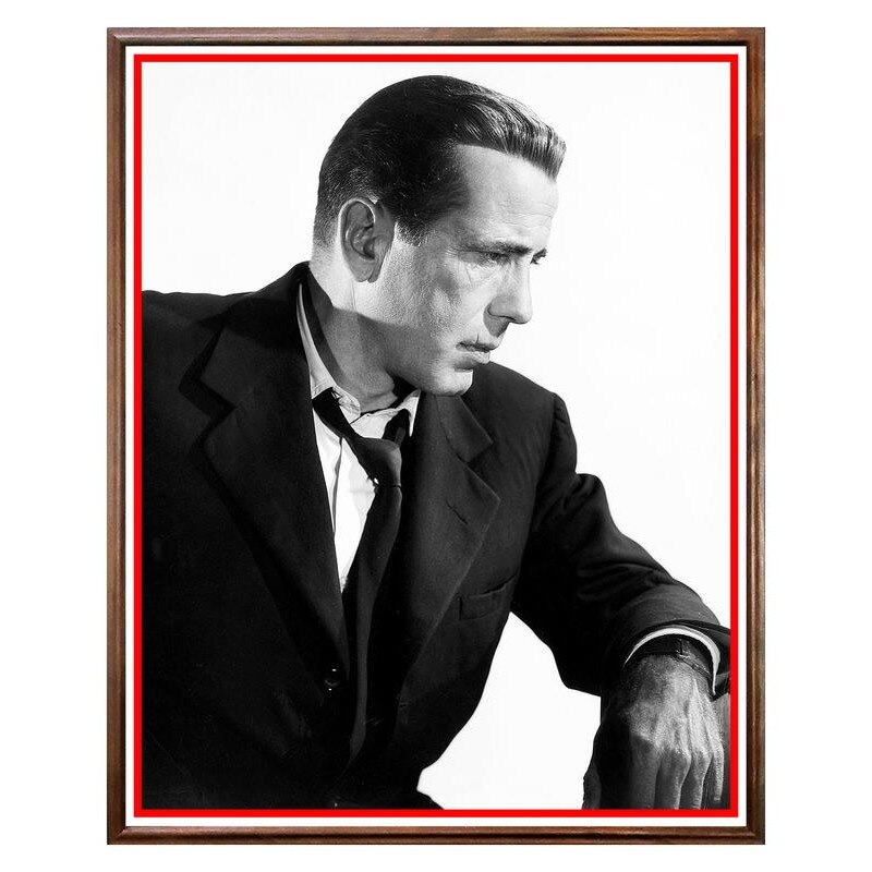 Tablou Decorativ - Club, Restaurant, Bar, Hotel, Cafenea - Humphrey Bogart - BRC-231, 40 x 50 cm