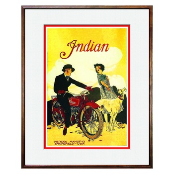 Tablou Decorativ - Club, Restaurant, Bar, Hotel, Cafenea - Vintage Motorcycle Poster - BRC-334, 40 x 50 cm Tablou Decorativ - Club, Restaurant, Bar, Hotel, Cafenea - Vintage Motorcycle Poster - BRC-334, 40 x 50 cm