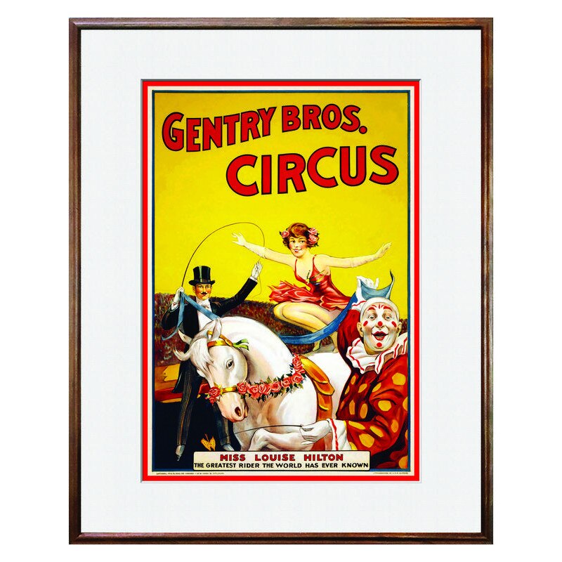 Tablou Decorativ - Club, Restaurant, Bar, Hotel, Cafenea - Vintage Circus Poster - BRC-281, 40 x 50 cm
