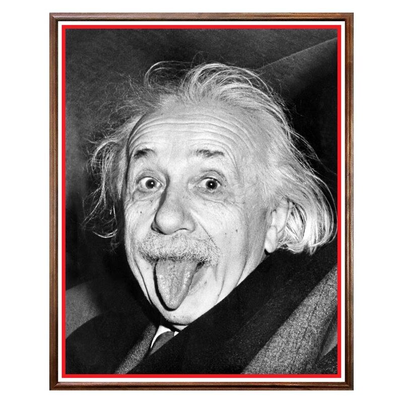 Tablou Decorativ - Club, Restaurant, Bar, Hotel, Cafenea - Albert Einstein - BRC-197, 40 x 50 cm