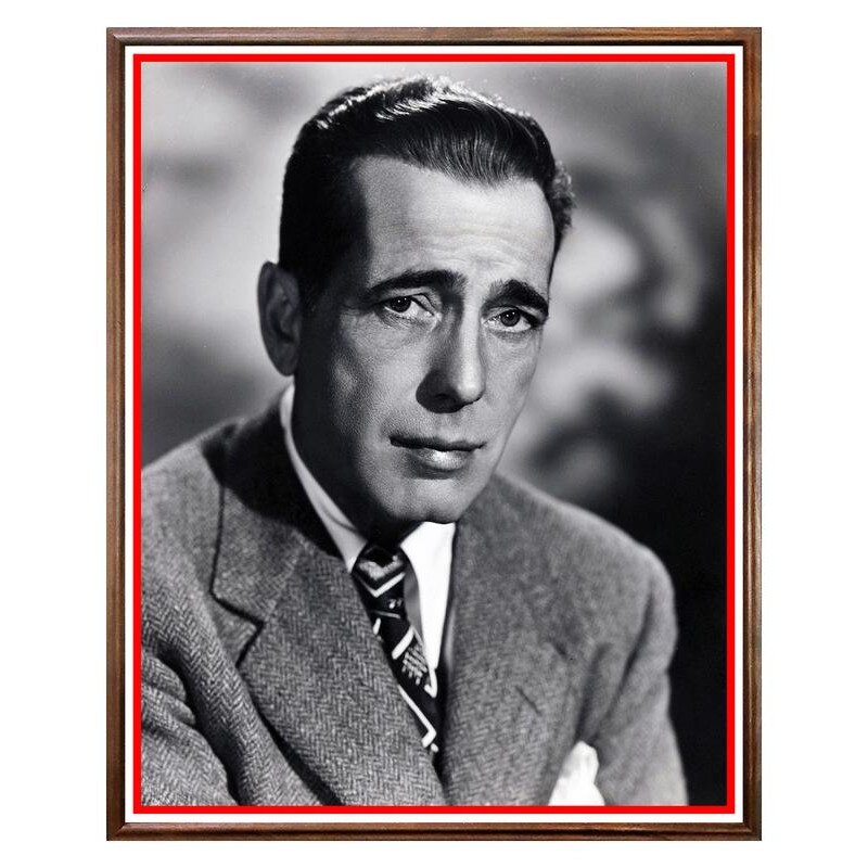 Tablou Decorativ - Club, Restaurant, Bar, Hotel, Cafenea - Humphrey Bogart - BRC-308, 40 x 50 cm