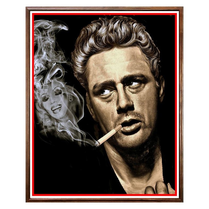 Tablou Decorativ - Club, Restaurant, Bar, Hotel, Cafenea - Smoking James - BRC-251, 40 x 50 cm