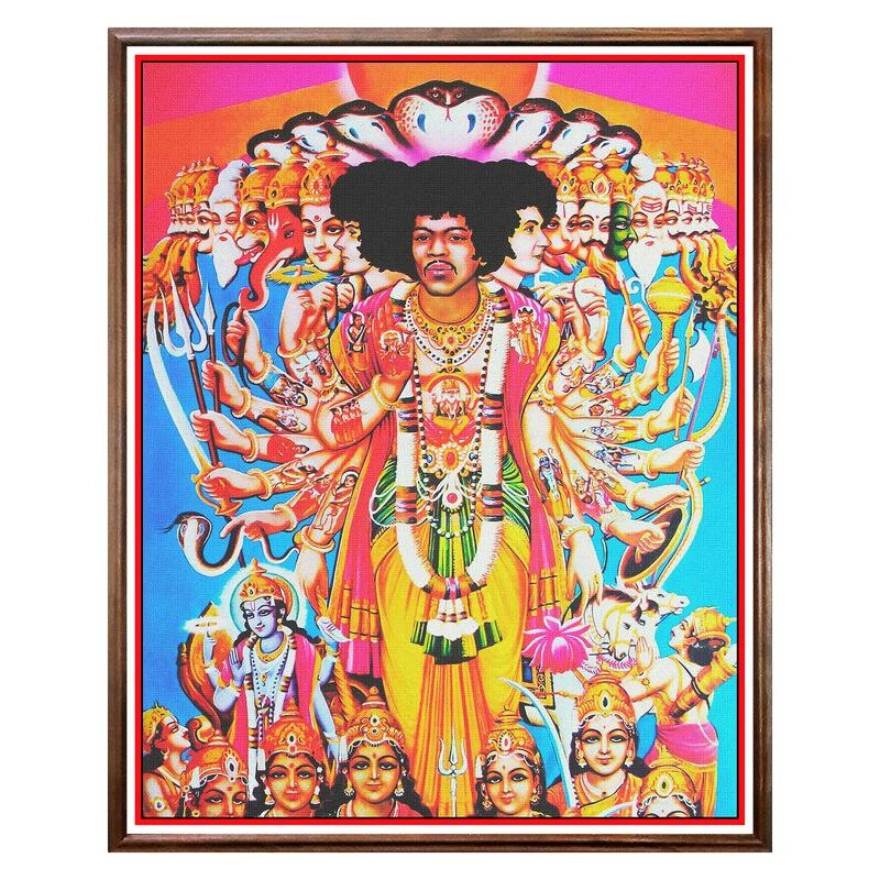Tablou Decorativ - Club, Restaurant, Bar, Hotel, Cafenea - Jimi Hendrix - BRC-293, 40 x 50 cm