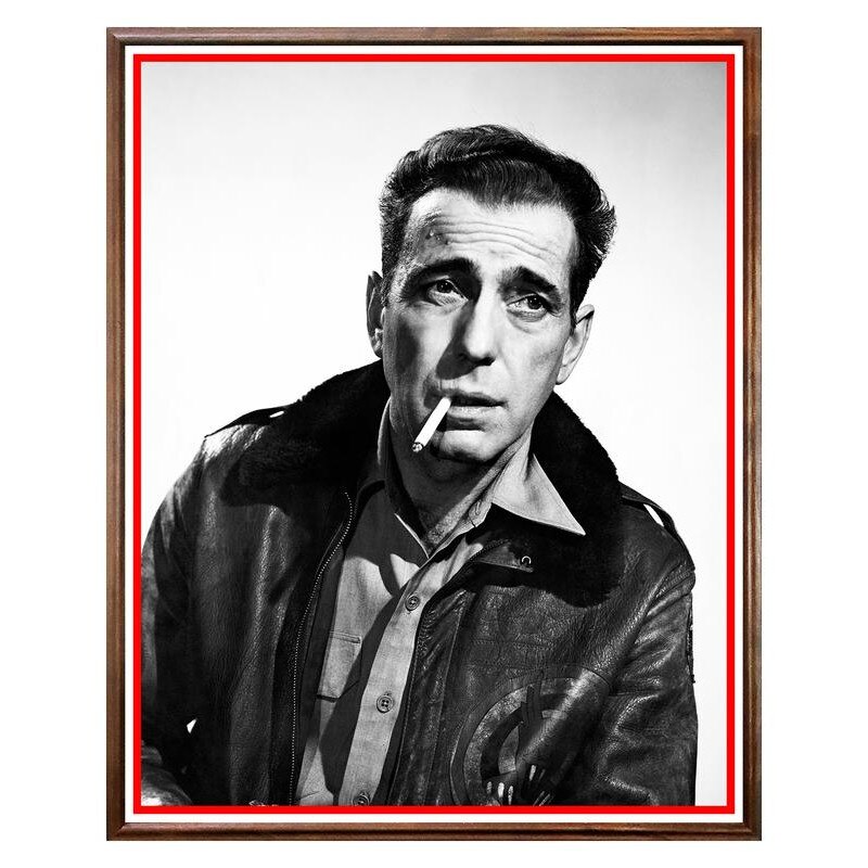 Tablou Decorativ - Club, Restaurant, Bar, Hotel, Cafenea - Humphrey Bogart - BRC-233, 40 x 50 cm
