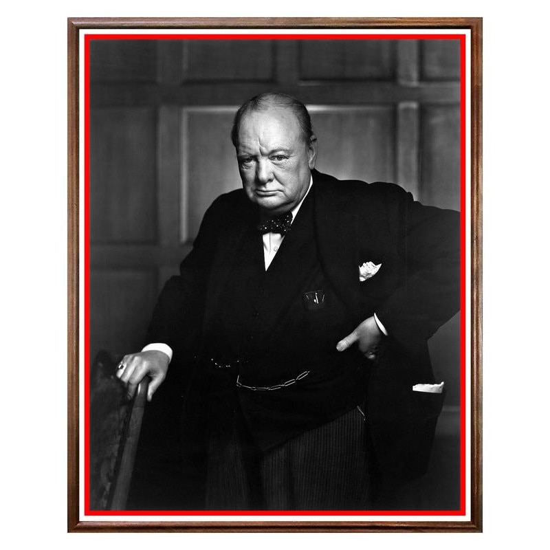 Tablou Decorativ - Club, Restaurant, Bar, Hotel, Cafenea - Winston Churchill - BRC-286, 40 x 50 cm