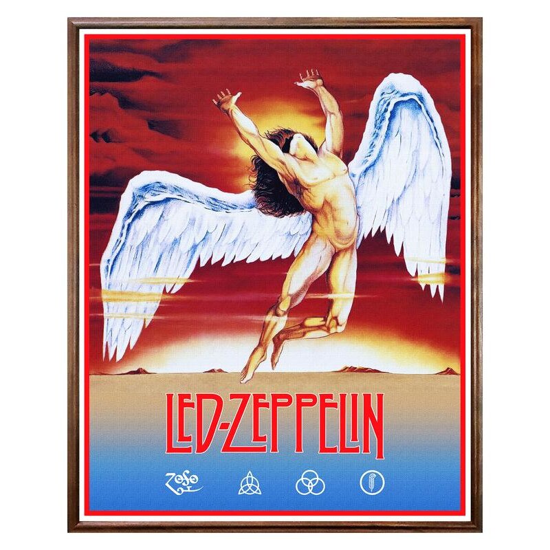 Tablou Decorativ - Club, Restaurant, Bar, Hotel, Cafenea - Led Zeppelin - BRC-287, 40 x 50 cm