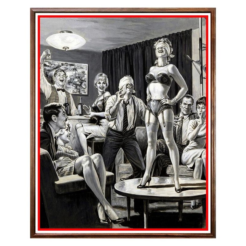 Tablou Decorativ - Club, Restaurant, Bar, Hotel, Cafenea - Pulp Cover Art - BRC-041, 40 x 50 cm