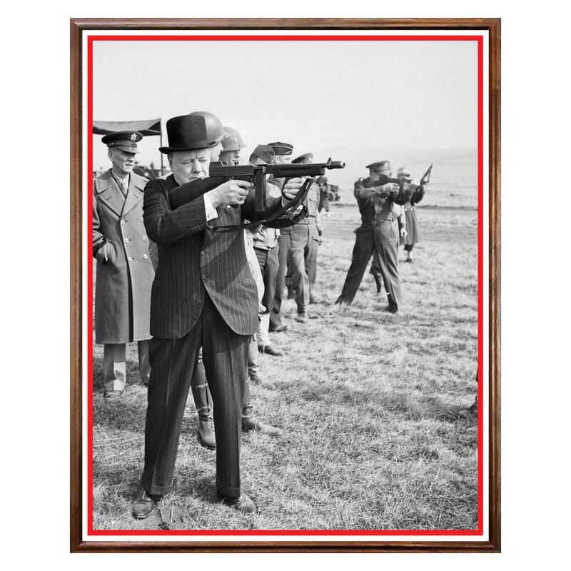 Tablou Decorativ - Club, Restaurant, Bar, Hotel, Cafenea - Winston Churchill - BRC-284, 40 x 50 cm