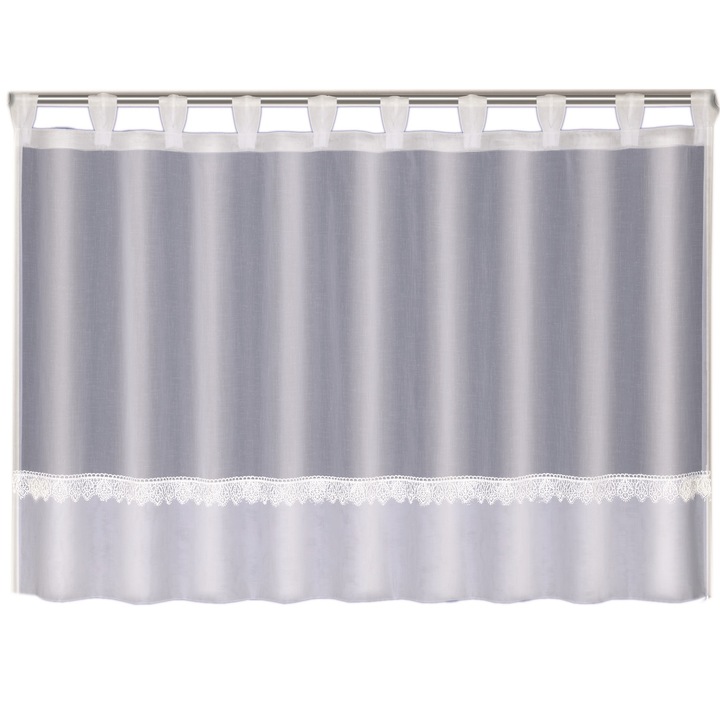 Perdea de bucatarie Kelly alb 70x140