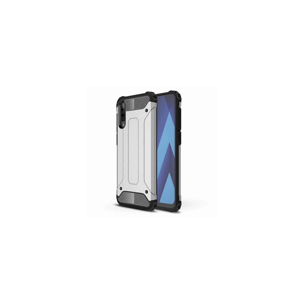 Husa Samsung Galaxy A70 - Iberry Armor Hybrid Argintiu