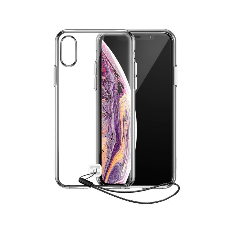 Husa Spate Premium Baseus Key Case iPhone X/xs Transparent Cu Snur
