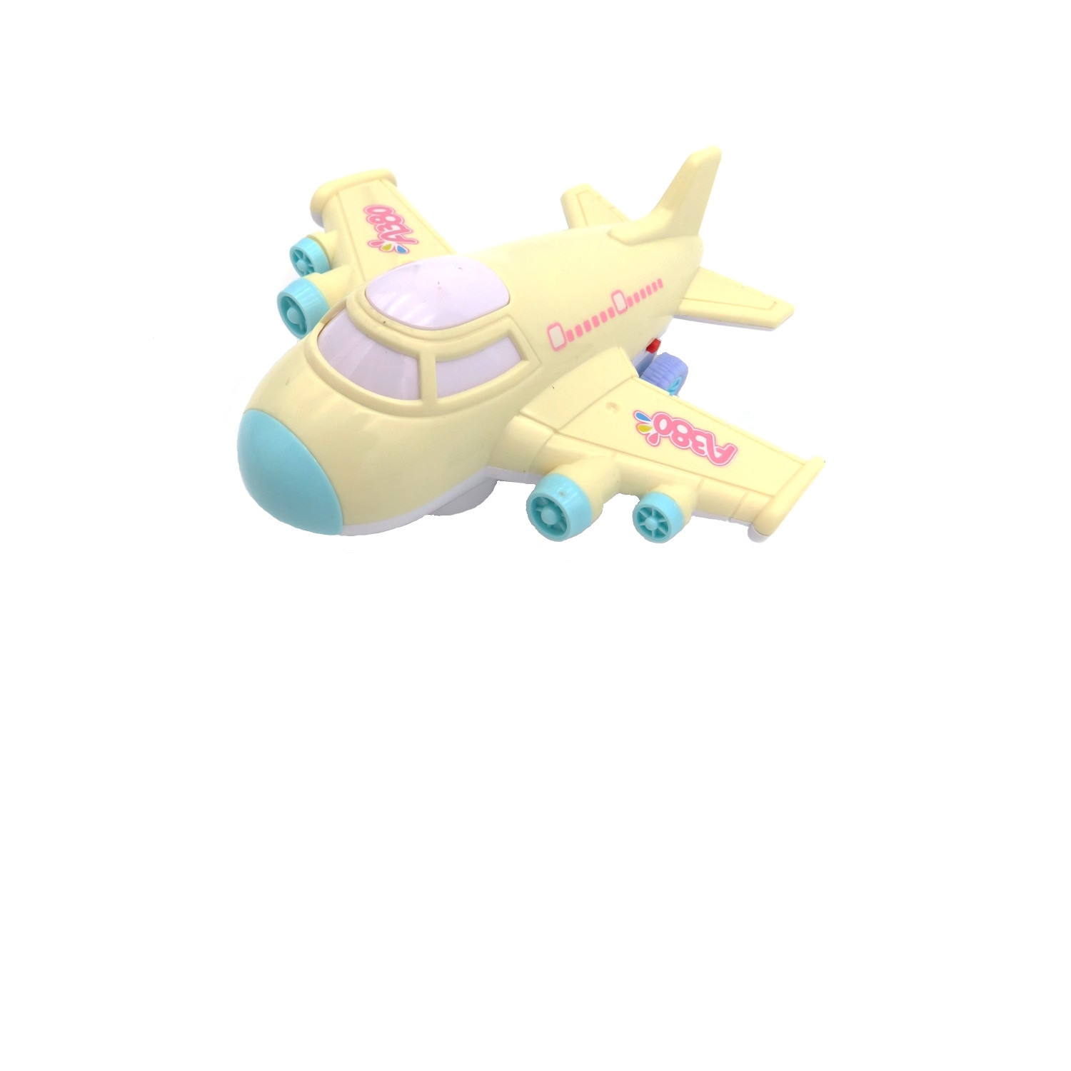 Avion cu sunete si lumini, galben