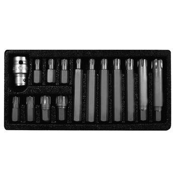 Set varfuri dintate CR-VA, otel S2, 15 piese/set Set varfuri dintate CR-VA, otel S2, 15 piese/set