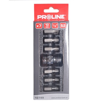 Set varfuri torx CR VA Proline, otel S2, 7 piese/set Set varfuri torx CR VA Proline, otel S2, 7 piese/set