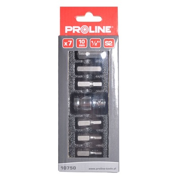 Set varfuri hexagonale Proline, CR VA, otel S2, 7 piese/set Set varfuri hexagonale Proline, CR VA, otel S2, 7 piese/set