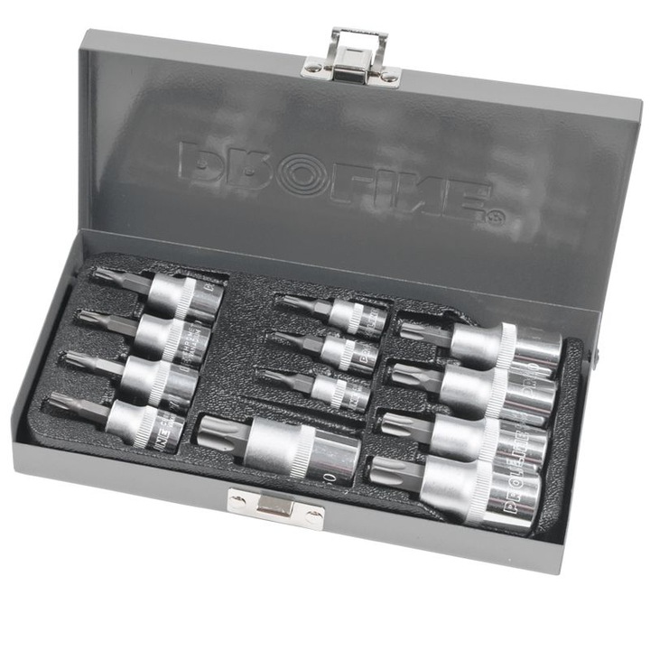 Trusa Varfuri Torx T8-t60 Cu Adaptoare - 12p