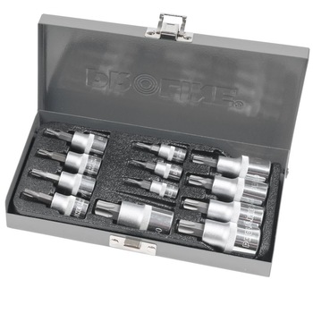 Trusa varfuri torx Proline, T8-T60 cu adaptoapre, 12 piese/set Trusa varfuri torx Proline, T8-T60 cu adaptoapre, 12 piese/set