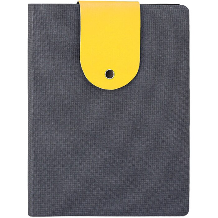 Set 10 Agende Nedatate Verbis 16x21 cm, Clapa Galbena si Port Card Cadou