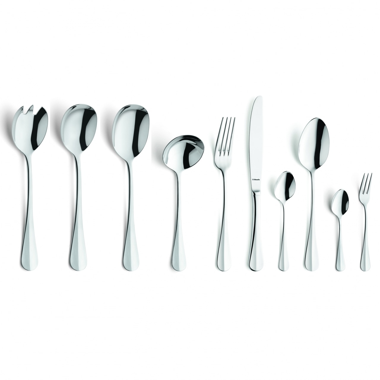 Set tacamuri Amefa, 40 piese, model Baguette, Inox, 6 persoane