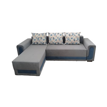 Coltar extensibil Eva, MobAmbient, Gri albastru, material textil, extensie 140 cm din plasa de arcuri tip relaxa, 1 lada de depozitare, 3 perne mari incluse, 290 x 180 cm Coltar extensibil Eva, MobAmbient, Gri albastru, material textil, extensie 140 cm din plasa de arcuri tip relaxa, 1 lada de depozitare, 3 perne mari incluse, 290 x 180 cm