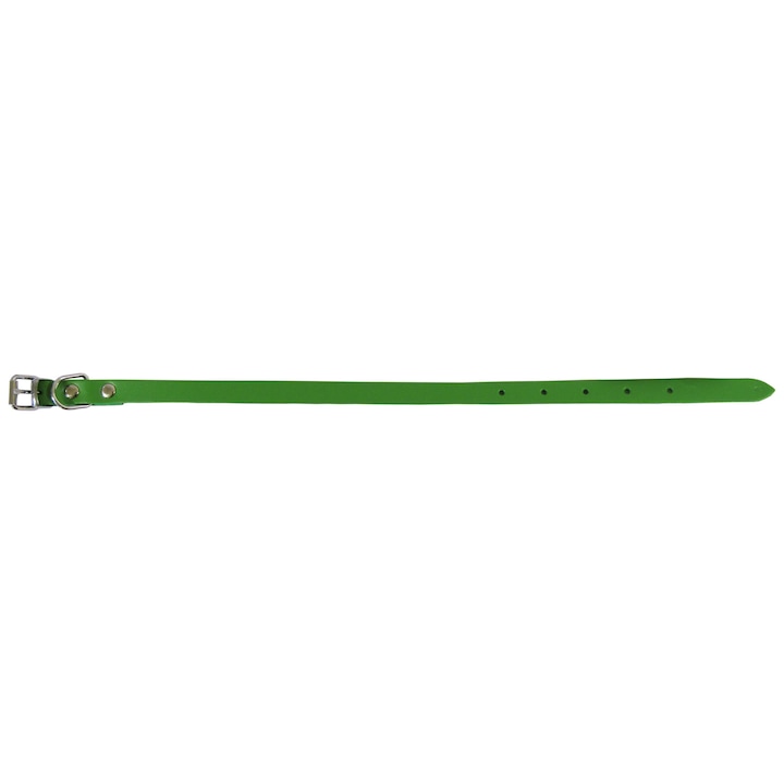 Zgarda Exo L0 1.2/36 cm simplu din piele verde pentru caini