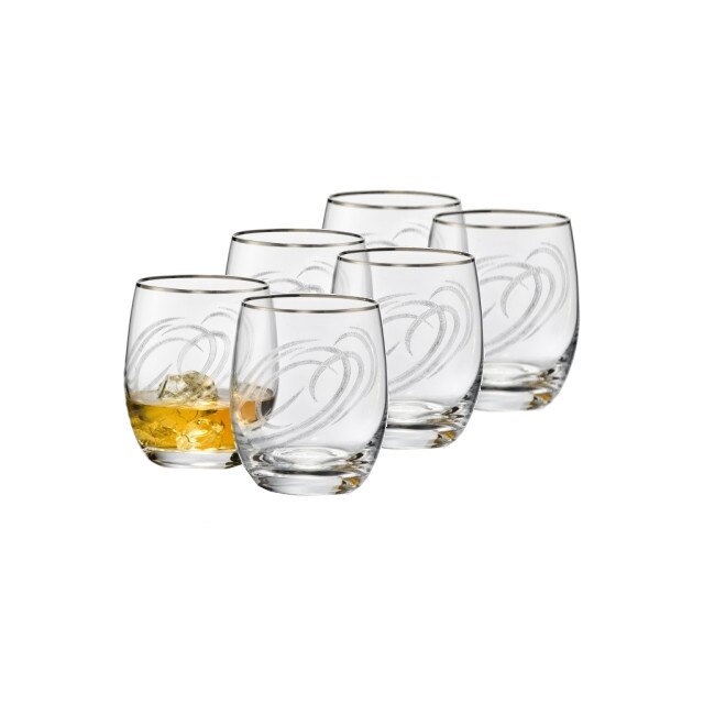 Set 6 pahare BOHEMIA CRISTAL MOTION pentru whisky 300ml