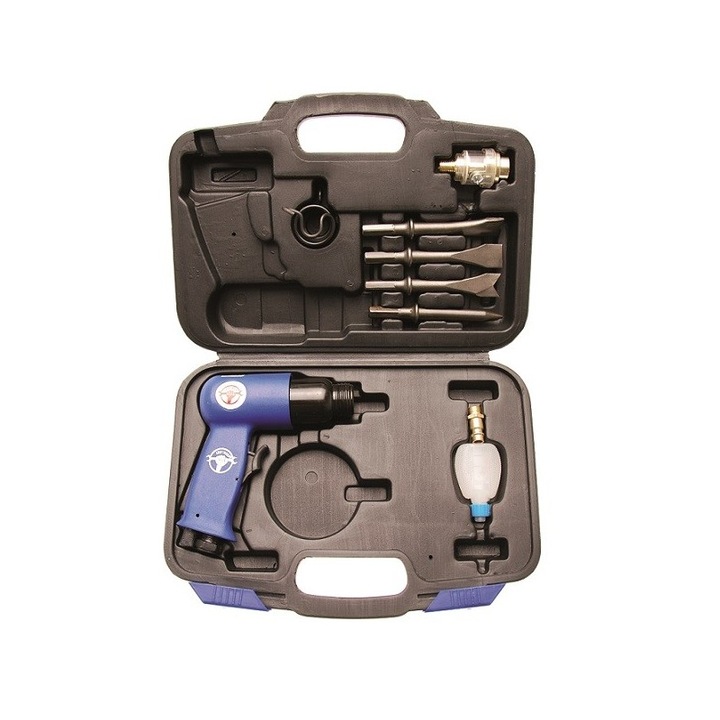 Pistol pneumatic percutor cu set de 4 dalti, 7 bar, 1/4