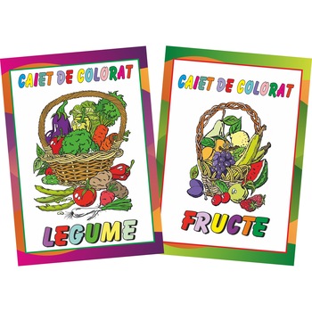 Set Carti de colorat fructe si legume, Delmos Exim Set Carti de colorat fructe si legume, Delmos Exim
