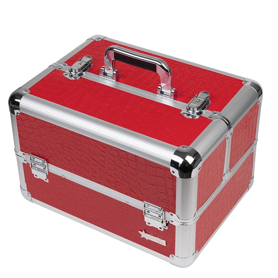 Geanta pentru Cosmetice din Aluminiu Fraulein38, Red