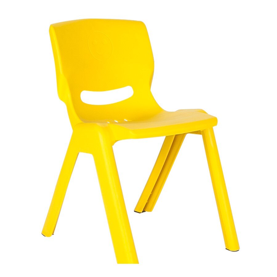 Scaunel cu spatar pentru copii Happy Chair Galben