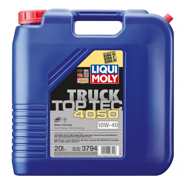 Ulei camion Top Tec Truck 4050 10W-40 Liqui Moly ACEA E4/E6/E7 (3794) 20L