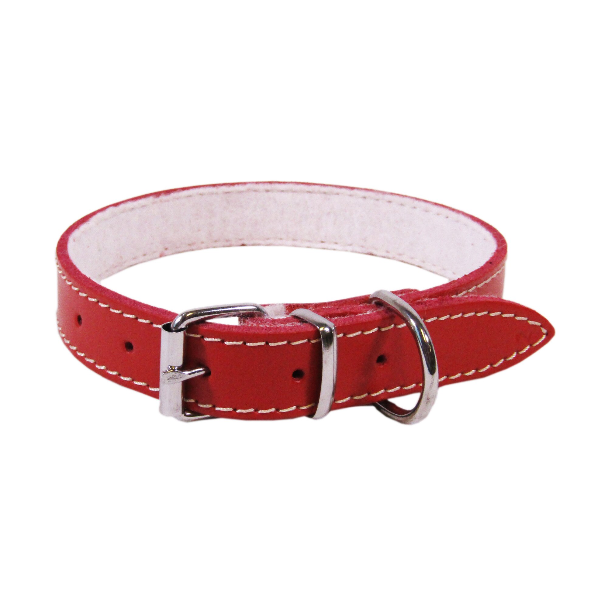 Zgarda Exo L2 2.0/45 cm pasla din piele rosu pentru caini