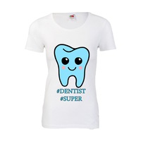 tricou dama personalizat fruit of the loom dentist super cel mai bun dentist alb m imagen 5_0_
0